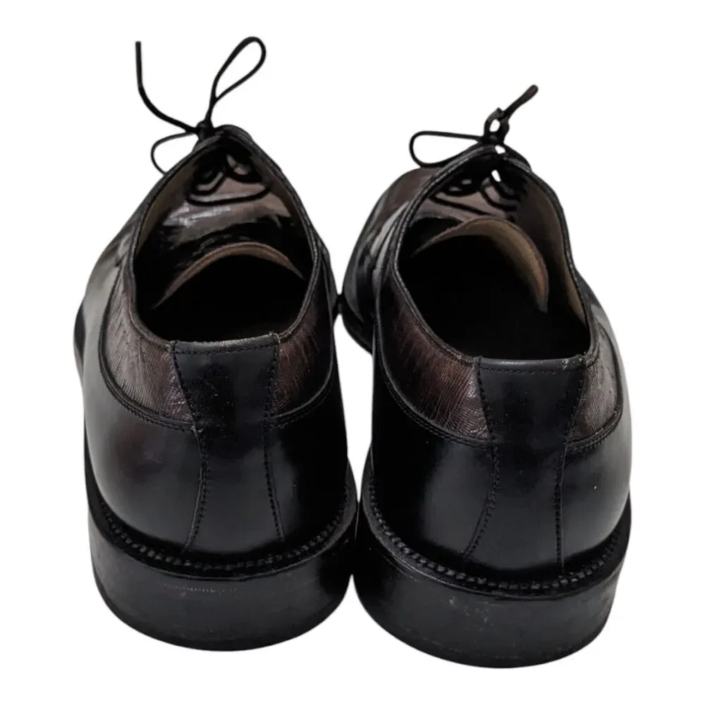 Julio Blanco Genuine Lizard Leather Handmade Oxfords‎ Size 10 Made In Spain